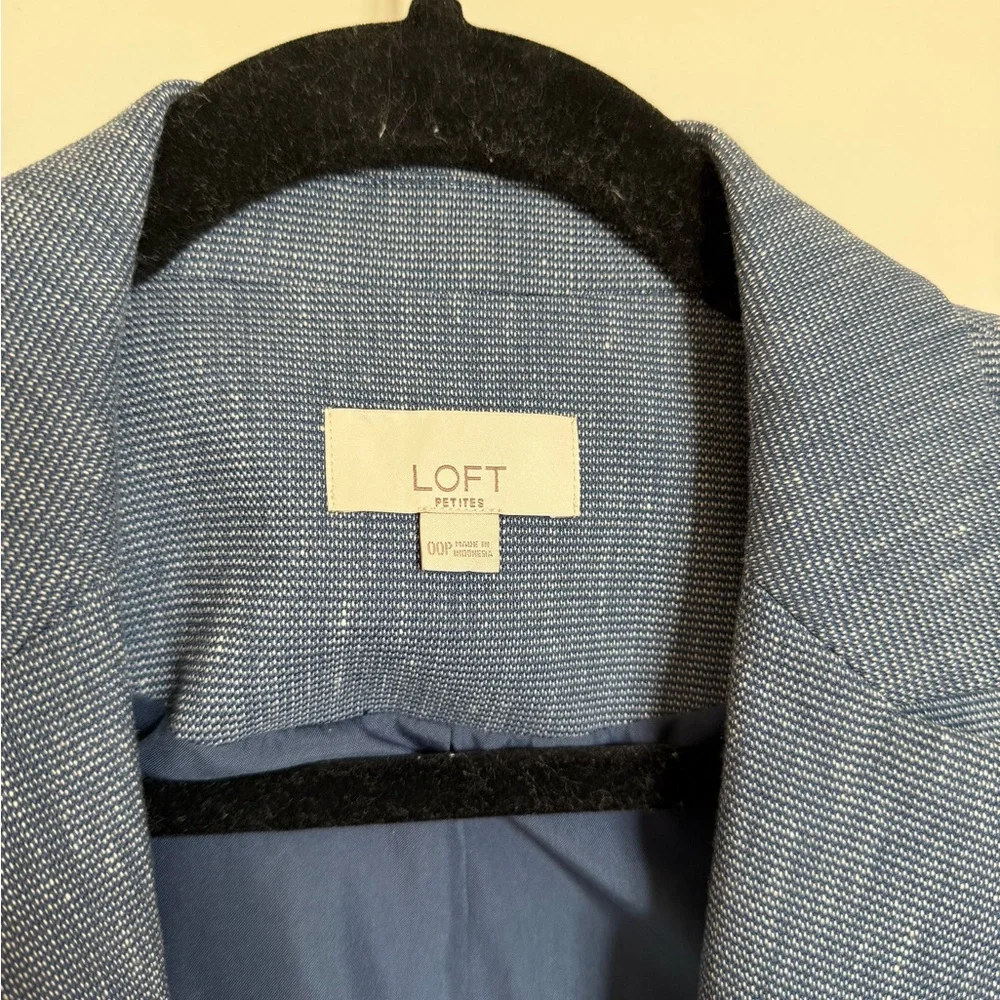 LOFT Textured Blue Jacket - Picture 7 of 7